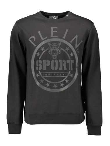 PLEIN SPORT SWEATSHIRT WITHOUT ZIP MAN BLACK