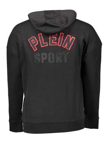 PLEIN SPORT SWEATSHIRT WITH ZIP MAN BLACK