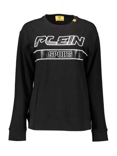 PLEIN SPORT SWEATSHIRT WITHOUT ZIP WOMAN BLACK