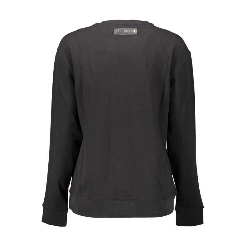 PLEIN SPORT SWEATSHIRT WITHOUT ZIP WOMAN BLACK