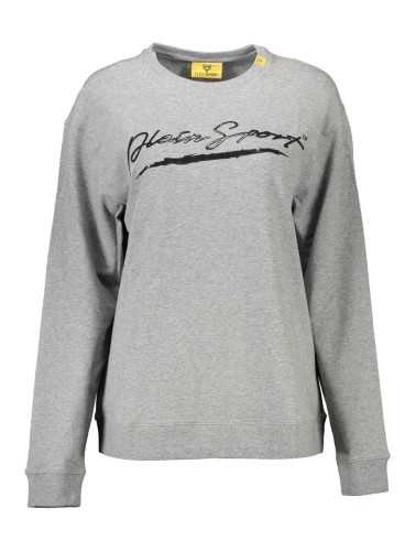 PLEIN SPORT SWEATSHIRT WITHOUT ZIP WOMAN GRAY