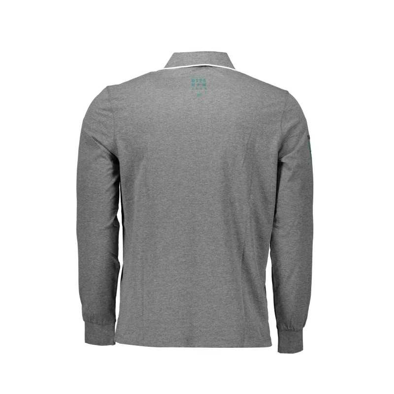 US POLO SHIRT LONG SLEEVE MEN'S GRAY