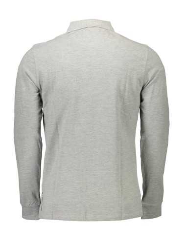 US POLO SHIRT LONG SLEEVE MEN'S GRAY