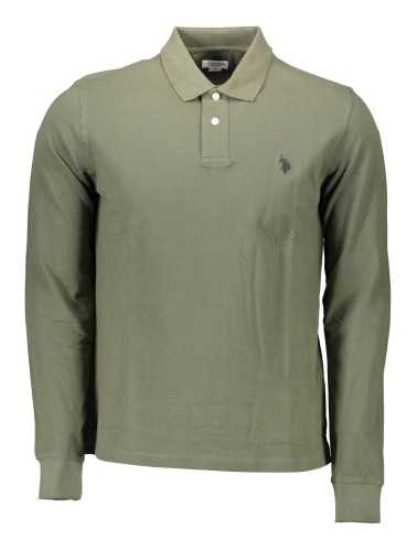 US POLO SHIRT LONG SLEEVE MEN'S GREEN