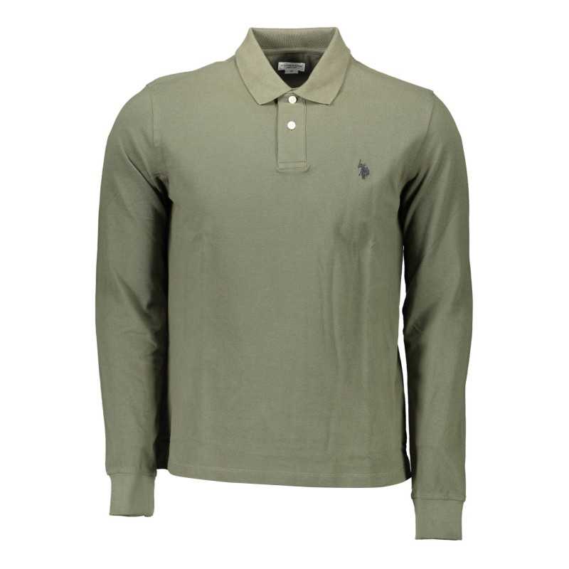 US POLO SHIRT LONG SLEEVE MEN'S GREEN