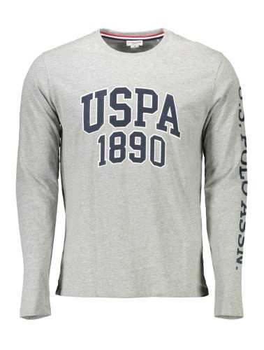 US POLO GRAY MEN'S LONG SLEEVE T-SHIRT