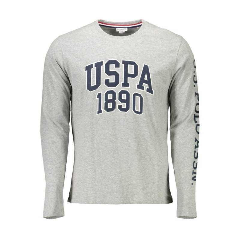 US POLO GRAY MEN'S LONG SLEEVE T-SHIRT