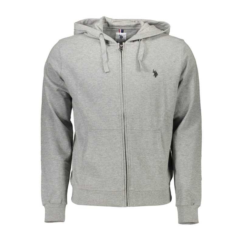 US POLO GRAY MEN'S SWEATSHIRT WITH ZIP