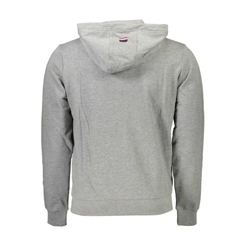 US POLO GRAY MEN'S SWEATSHIRT WITH ZIP