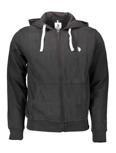 US POLO SWEATSHIRT WITH ZIP MAN BLACK