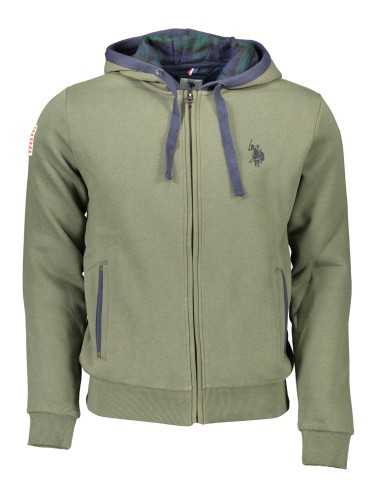 US POLO GREEN MAN SWEATSHIRT WITH ZIP