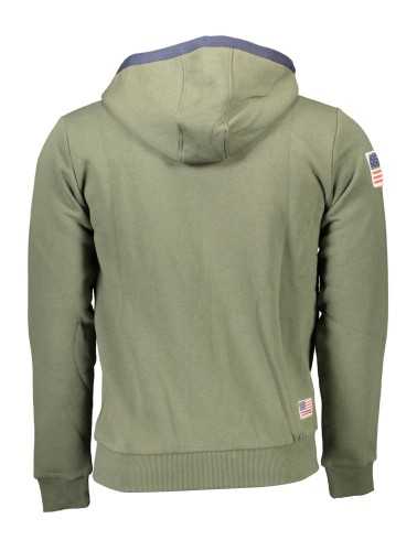 U.S. POLO FELPA CON ZIP UOMO VERDE