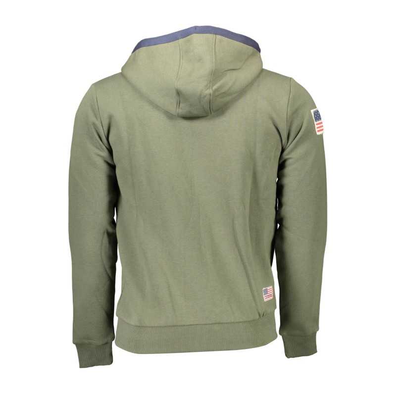 US POLO GREEN MAN SWEATSHIRT WITH ZIP