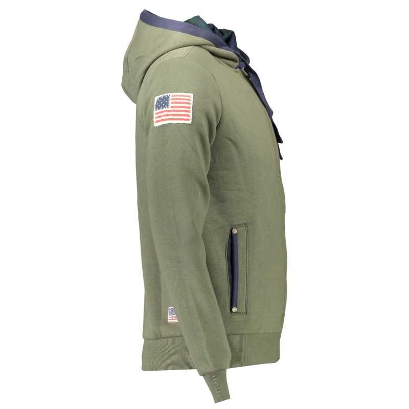 U.S. POLO FELPA CON ZIP UOMO VERDE