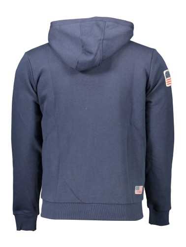 U.S. POLO FELPA CON ZIP UOMO BLU