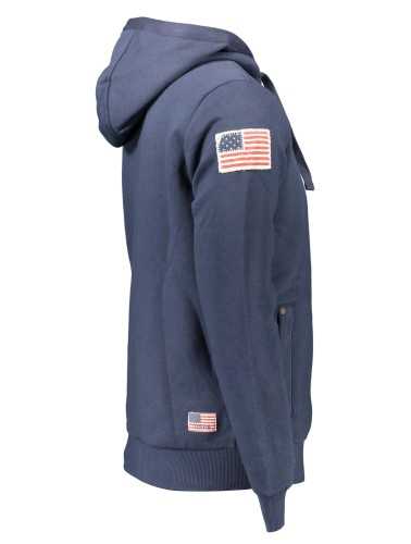 U.S. POLO FELPA CON ZIP UOMO BLU