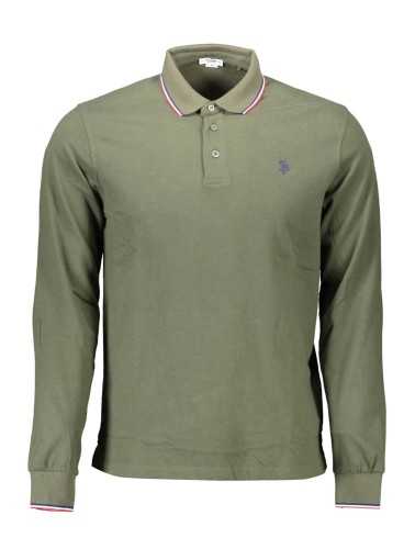 US POLO SHIRT LONG SLEEVE MEN'S GREEN