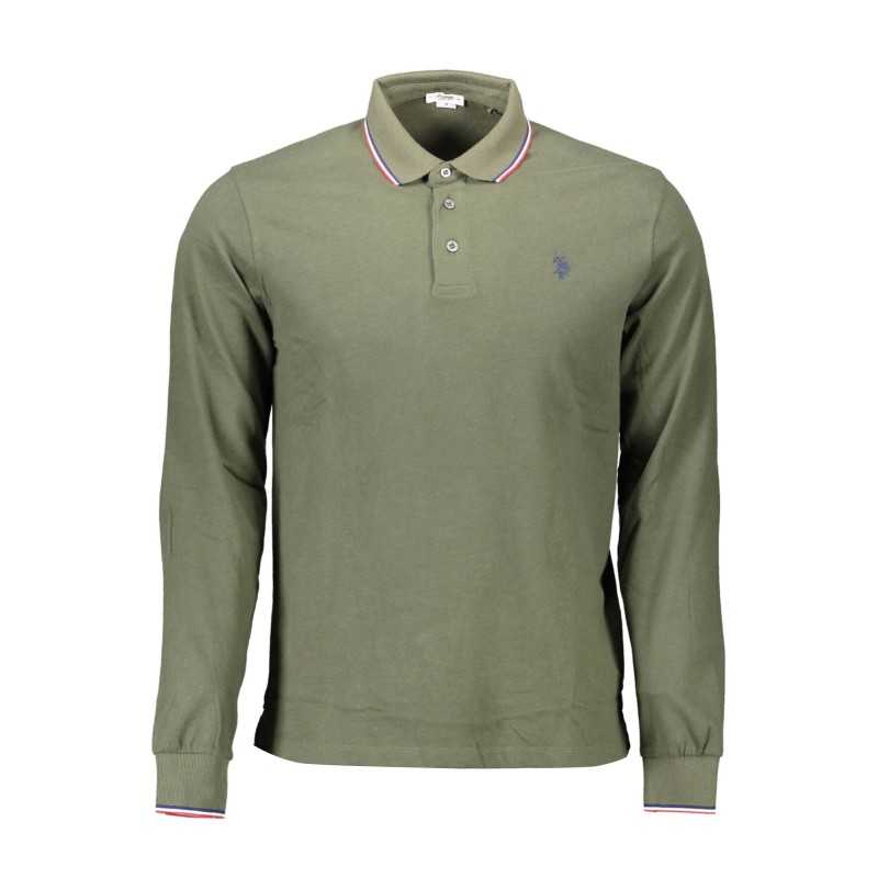 US POLO SHIRT LONG SLEEVE MEN'S GREEN