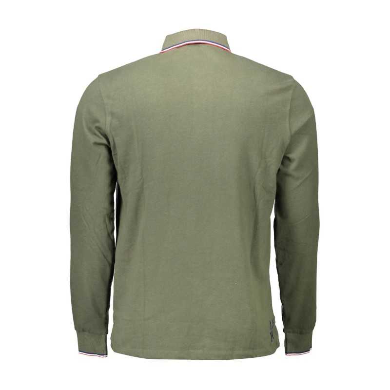 US POLO SHIRT LONG SLEEVE MEN'S GREEN