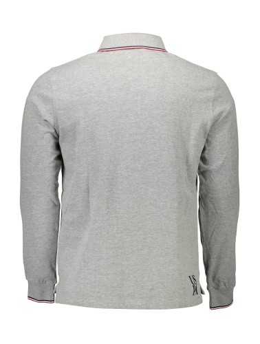 US POLO SHIRT LONG SLEEVE MEN'S GRAY