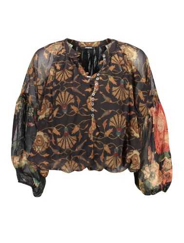 DESIGUAL LONG SLEEVE SHIRT WOMAN BLACK