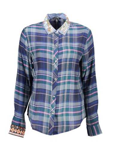 DESIGUAL LONG SLEEVE SHIRT BLUE WOMAN