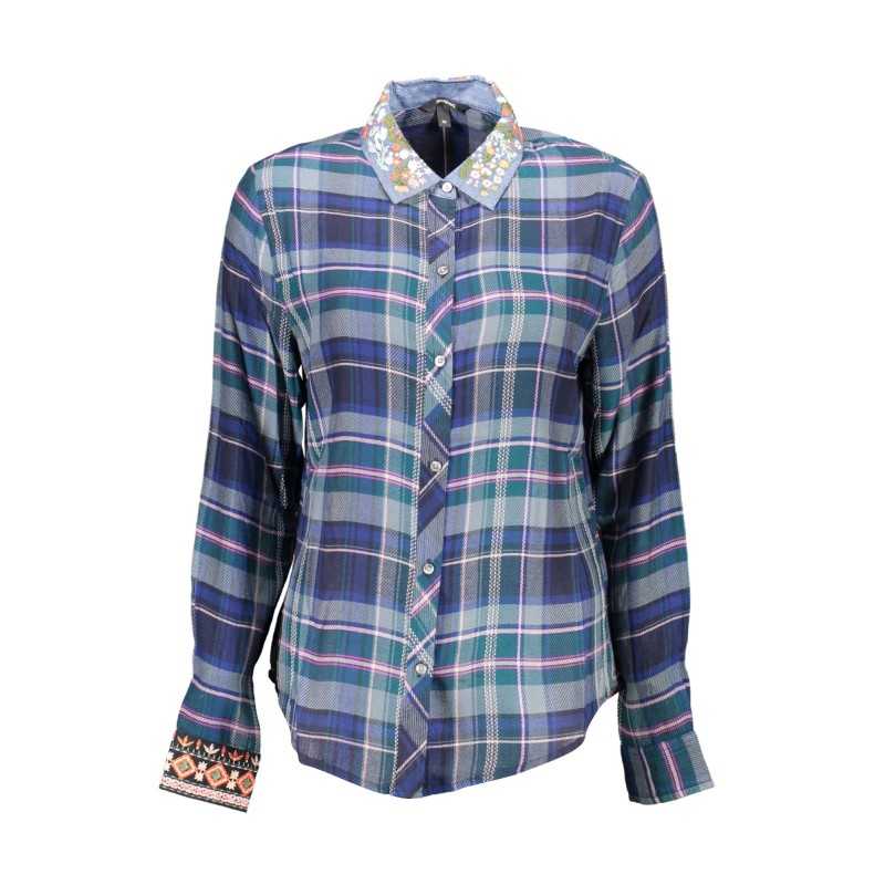 DESIGUAL LONG SLEEVE SHIRT BLUE WOMAN