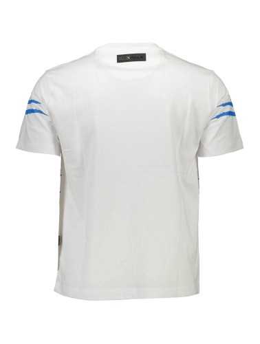 PLEIN SPORT WHITE MEN'S SHORT SLEEVE T-SHIRT