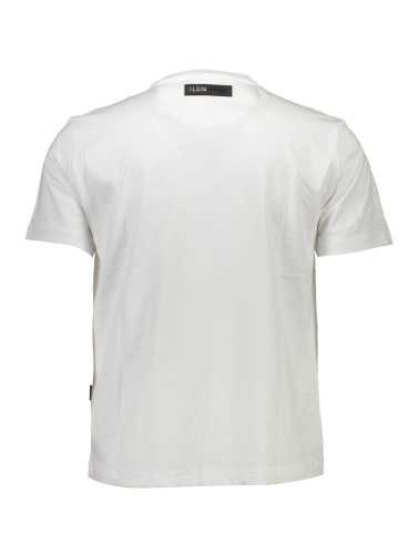 PLEIN SPORT WHITE MEN'S SHORT SLEEVE T-SHIRT