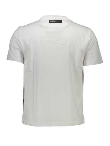 PLEIN SPORT WHITE MEN'S SHORT SLEEVE T-SHIRT