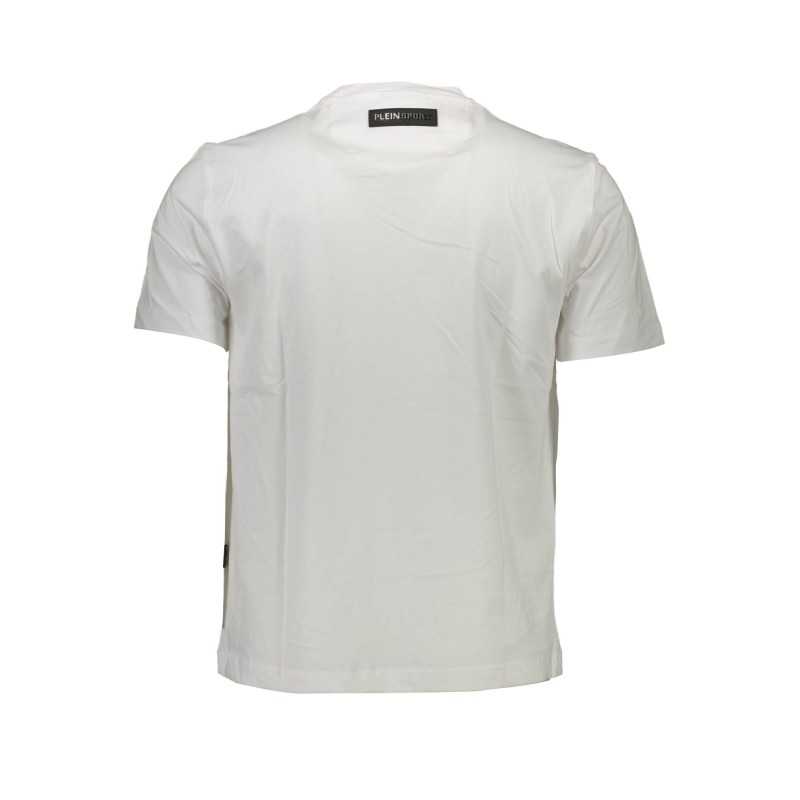 PLEIN SPORT WHITE MEN'S SHORT SLEEVE T-SHIRT