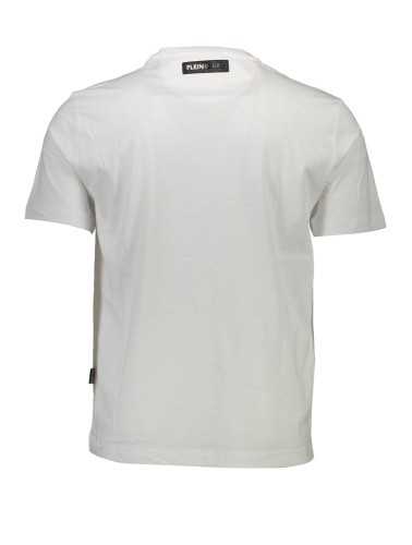 PLEIN SPORT WHITE MEN'S SHORT SLEEVE T-SHIRT