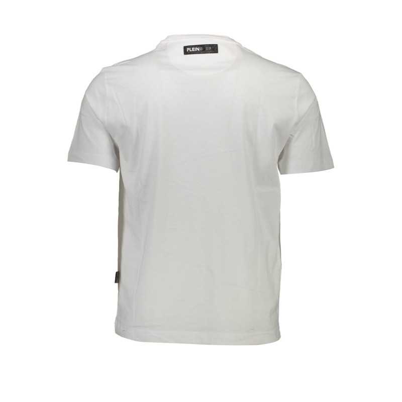 PLEIN SPORT WHITE MEN'S SHORT SLEEVE T-SHIRT