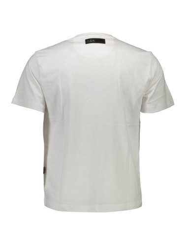 PLEIN SPORT WHITE MEN'S SHORT SLEEVE T-SHIRT