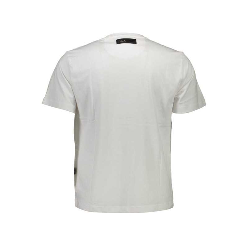 PLEIN SPORT WHITE MEN'S SHORT SLEEVE T-SHIRT