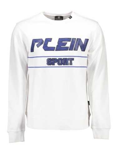 PLEIN SPORT SWEATSHIRT WITHOUT ZIP MAN WHITE