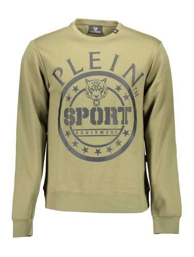 PLEIN SPORT SWEATSHIRT WITHOUT ZIP MAN GREEN