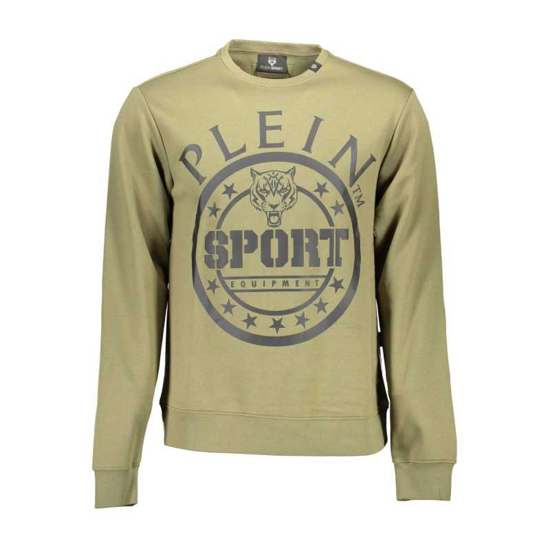 PLEIN SPORT SWEATSHIRT WITHOUT ZIP MAN GREEN