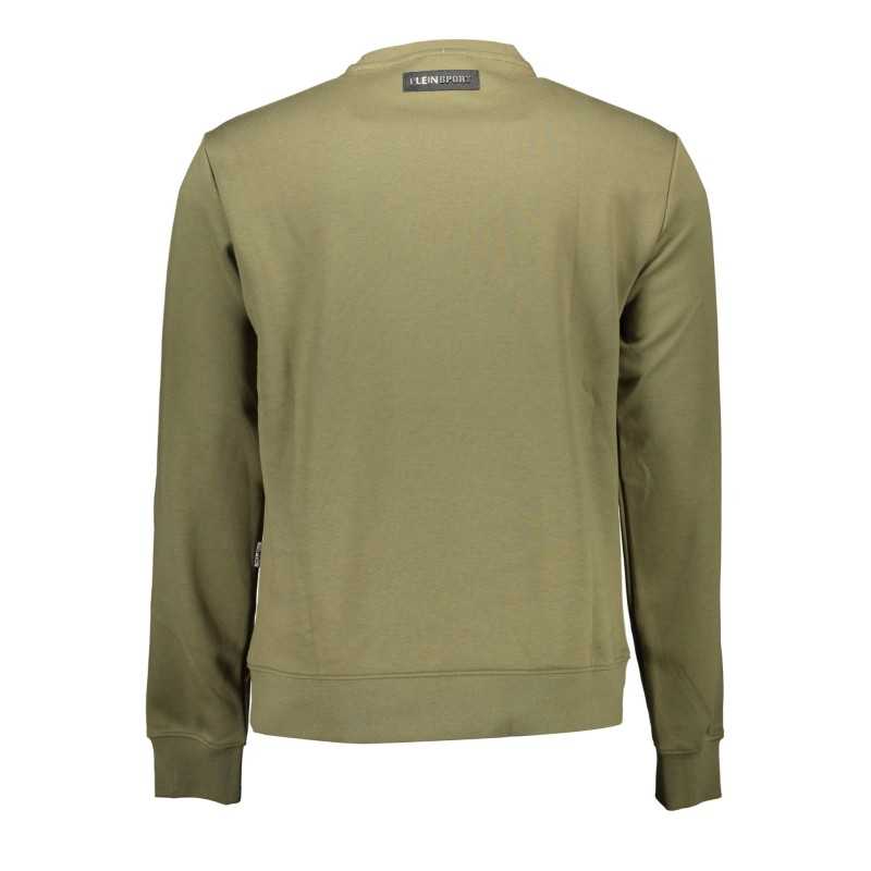 PLEIN SPORT SWEATSHIRT WITHOUT ZIP MAN GREEN