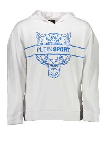 PLEIN SPORT SWEATSHIRT WITHOUT ZIP MAN WHITE