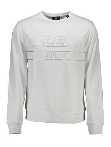 PLEIN SPORT SWEATSHIRT WITHOUT ZIP MAN WHITE