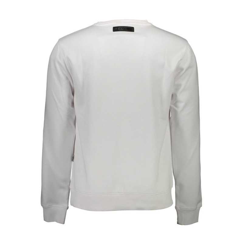 PLEIN SPORT SWEATSHIRT WITHOUT ZIP MAN WHITE