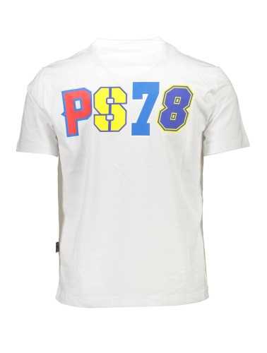 PLEIN SPORT WHITE MEN'S SHORT SLEEVE T-SHIRT