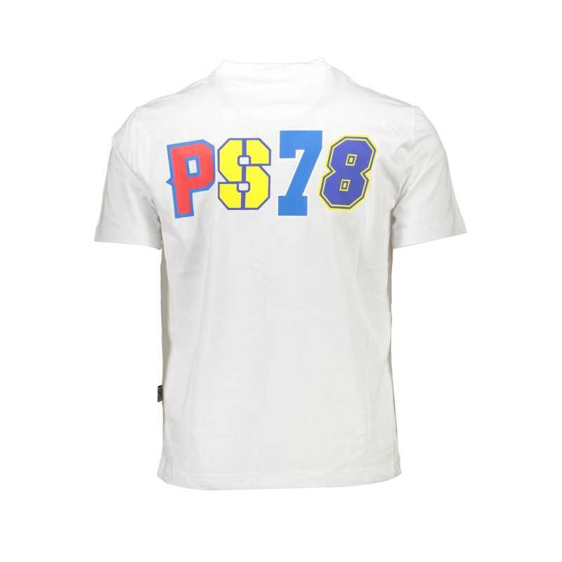 PLEIN SPORT WHITE MEN'S SHORT SLEEVE T-SHIRT