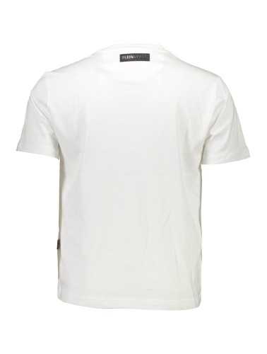 PLEIN SPORT WHITE MEN'S SHORT SLEEVE T-SHIRT