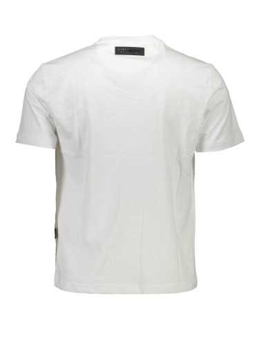 PLEIN SPORT WHITE MEN'S SHORT SLEEVE T-SHIRT