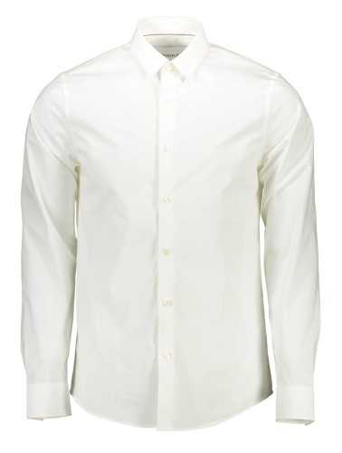 CALVIN KLEIN WHITE MEN'S LONG SLEEVE SHIRT