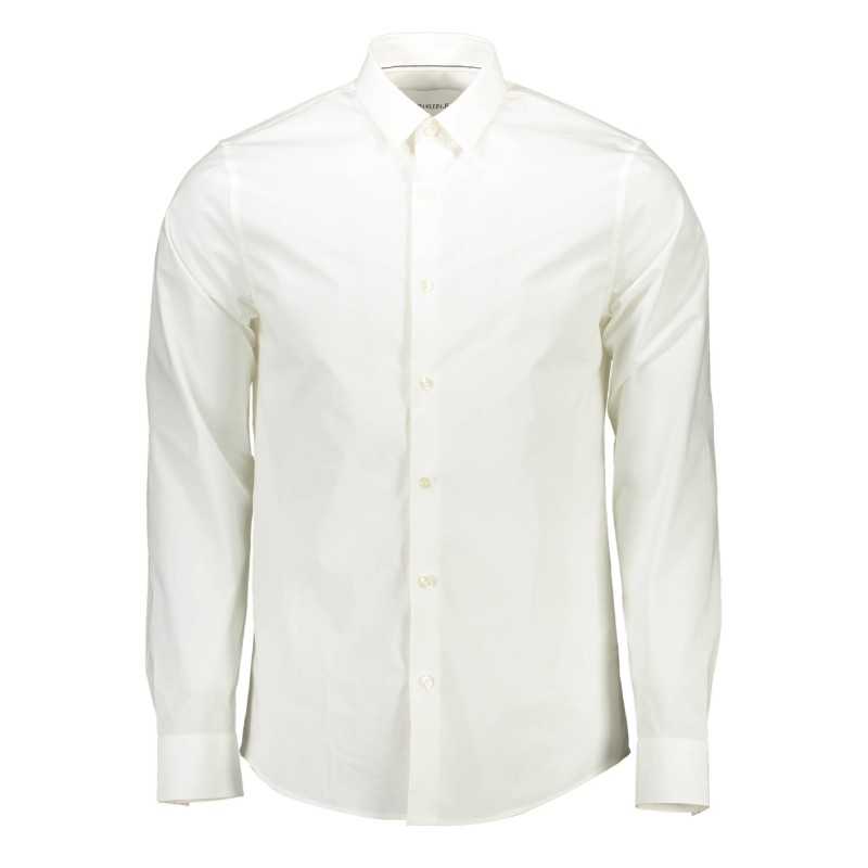 CALVIN KLEIN WHITE MEN'S LONG SLEEVE SHIRT