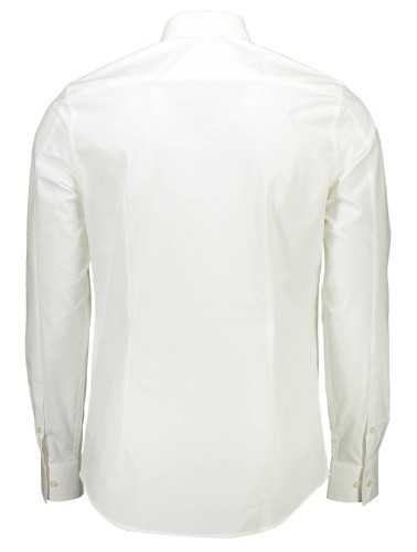 CALVIN KLEIN WHITE MEN'S LONG SLEEVE SHIRT