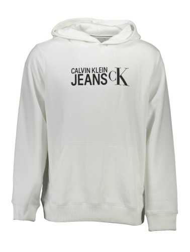 CALVIN KLEIN FELPA SENZA ZIP UOMO BIANCO